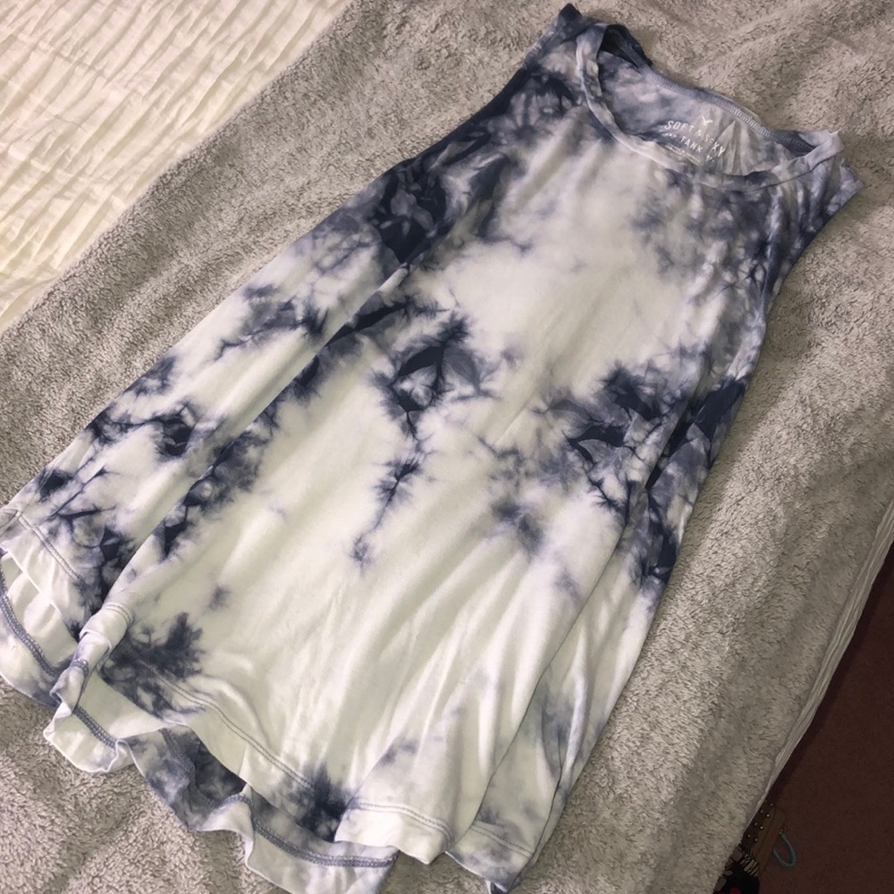 American Eagle Blue Tie Dye Tank